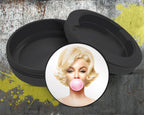 Marilyn Monroe with Pink Bubble Gum Snus Storage Case Bottle Opener