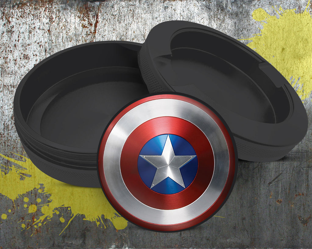 Captain Shield Superhero Comic Art Emblem Snus Storage Case Bottle Opener