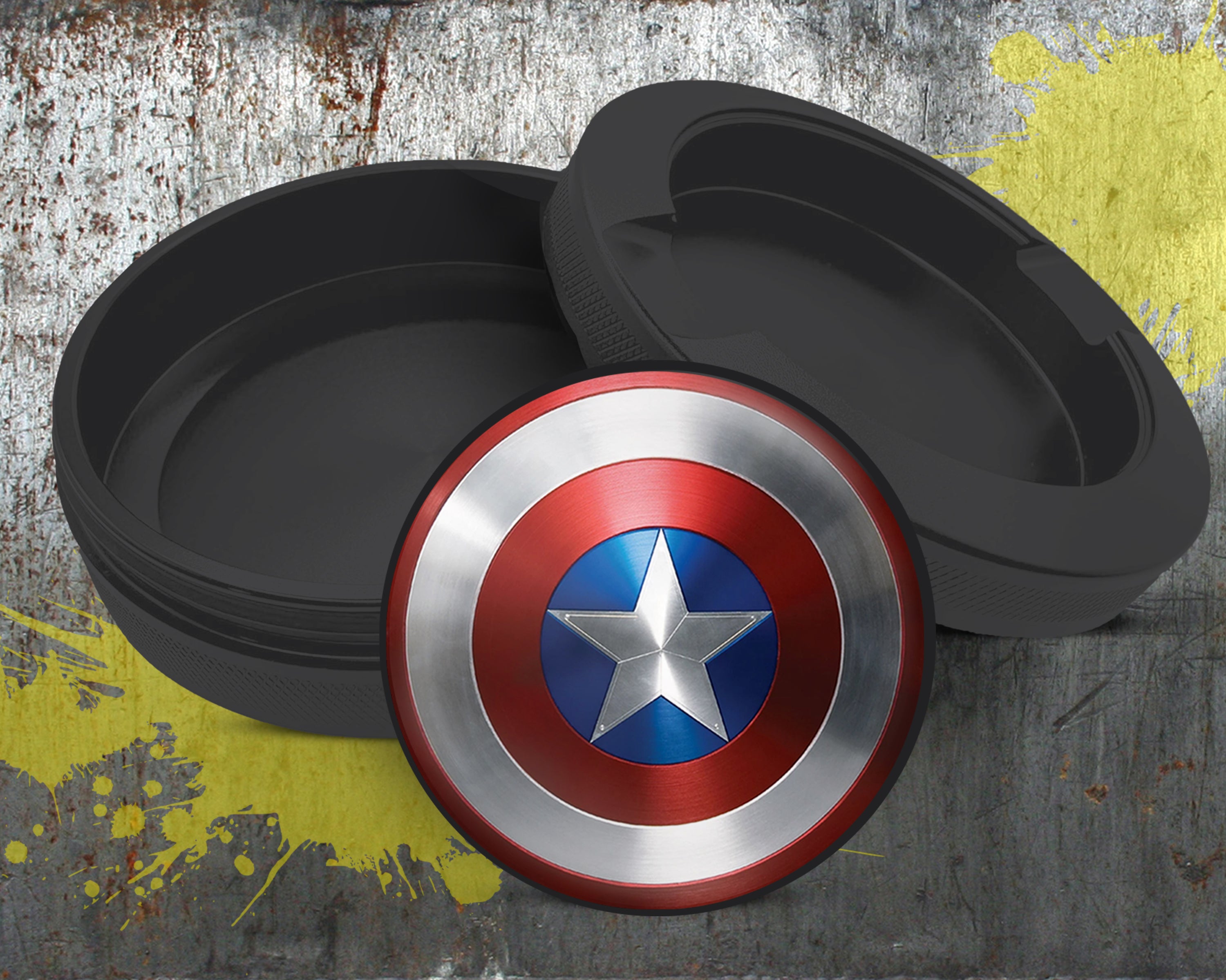 Captain Shield Superhero Comic Art Emblem Snus Storage Case Bottle Opener