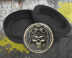 Biker Skull Snus Storage Case Bottle Opener