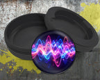 Neon Soundwave Vibes Audio Frequency Art Snus Storage Case Bottle Opener