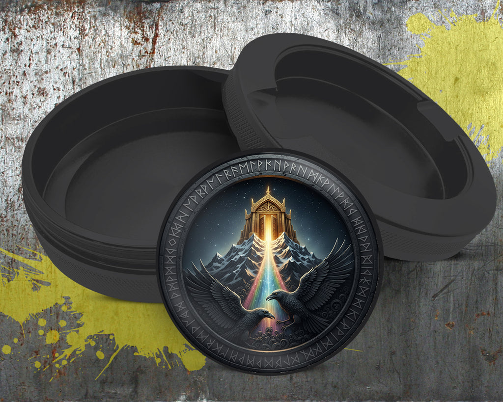 Valhalla Ravens Rainbow Path Snus Storage Case Bottle Opener