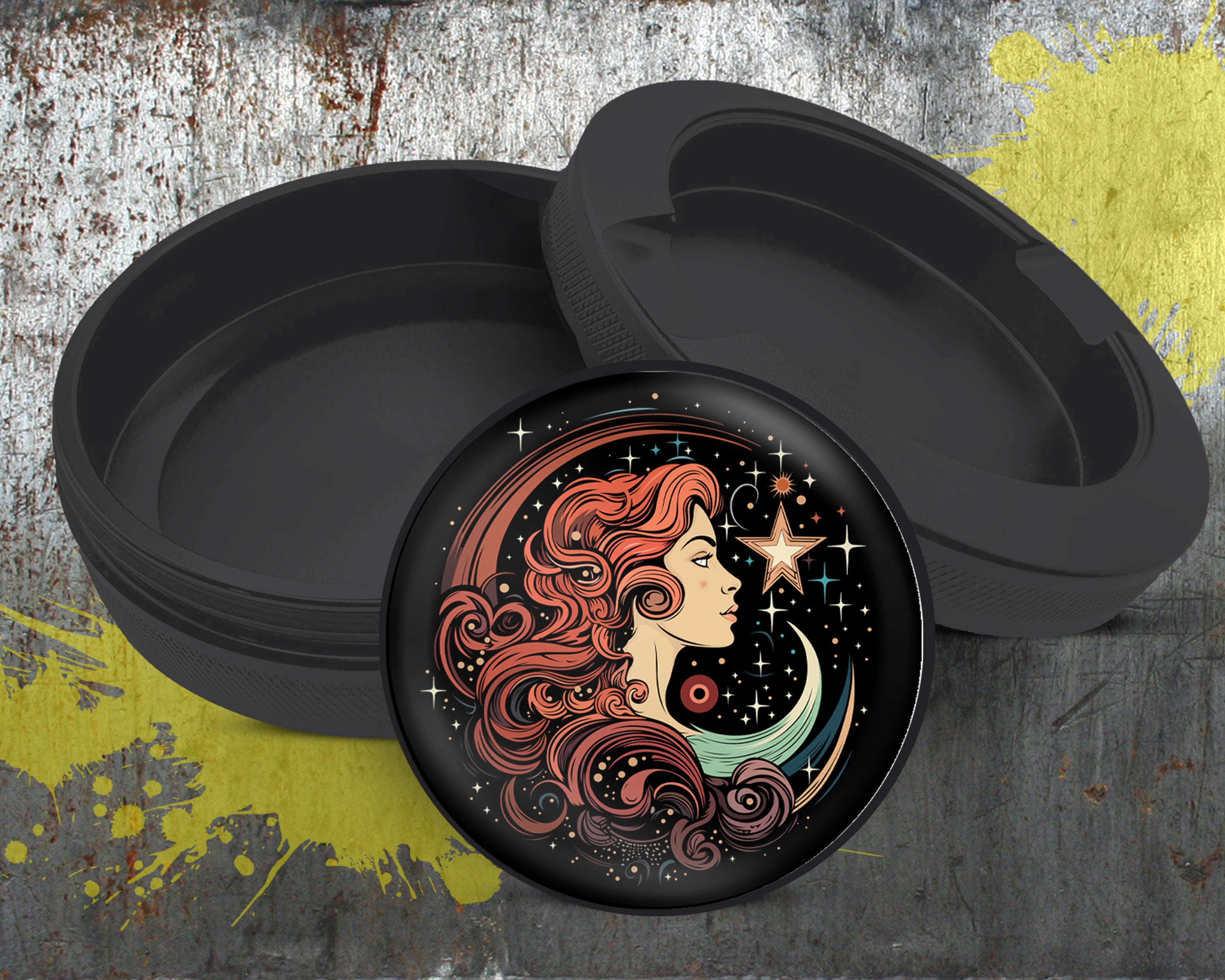 Celestial Moon Goddess Snus Storage Case Bottle Opener