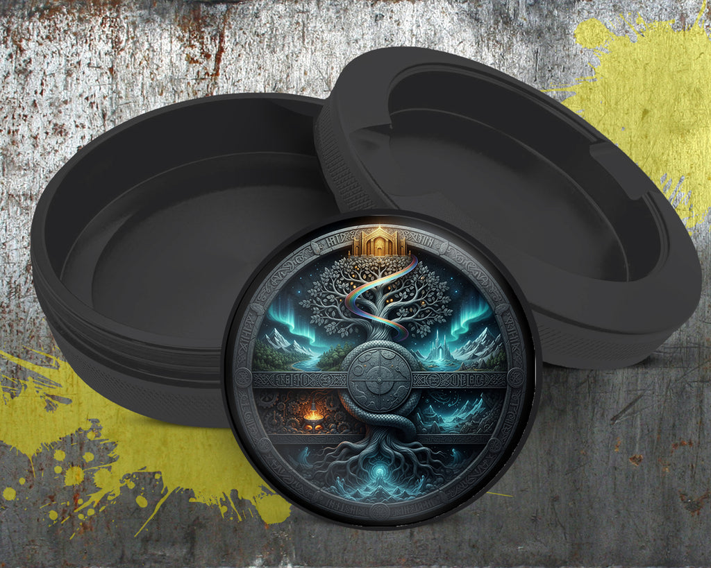 Yggdrasil Realms Cosmic Portal Snus Storage Case Bottle Opener