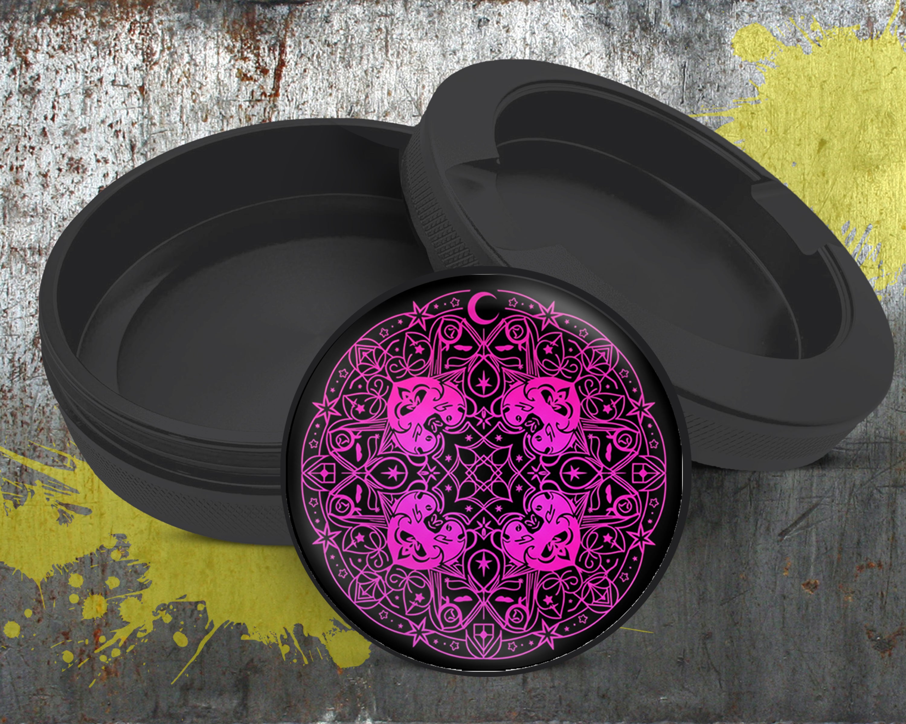 Witchy Cosmic Sigil Mandala Snus Storage Case Bottle Opener