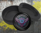 Cyberpunk Winged Circuit Emblem Snus Storage Case Bottle Opener