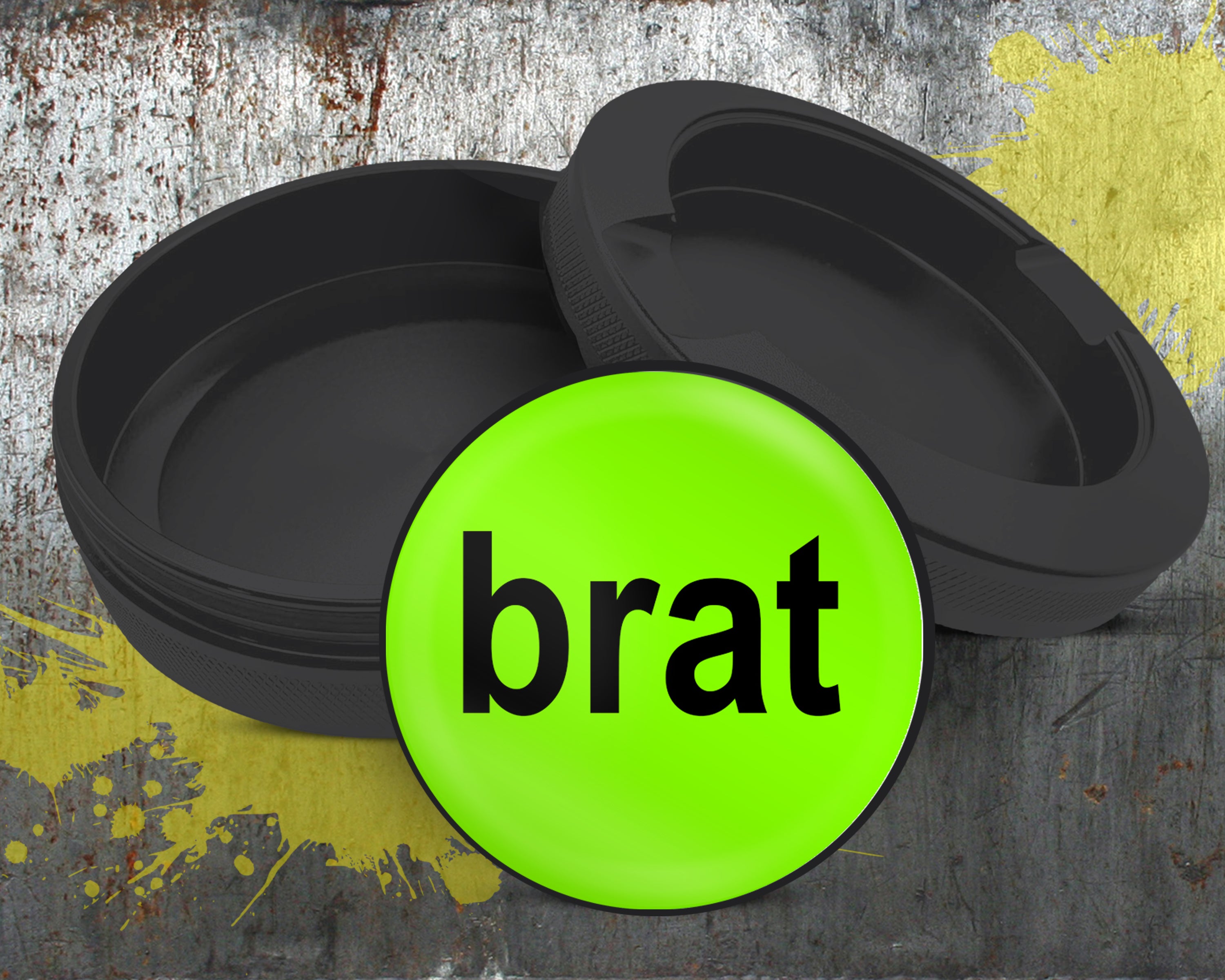 Brat Lime Green Grinder Snus Storage Case Bottle Opener