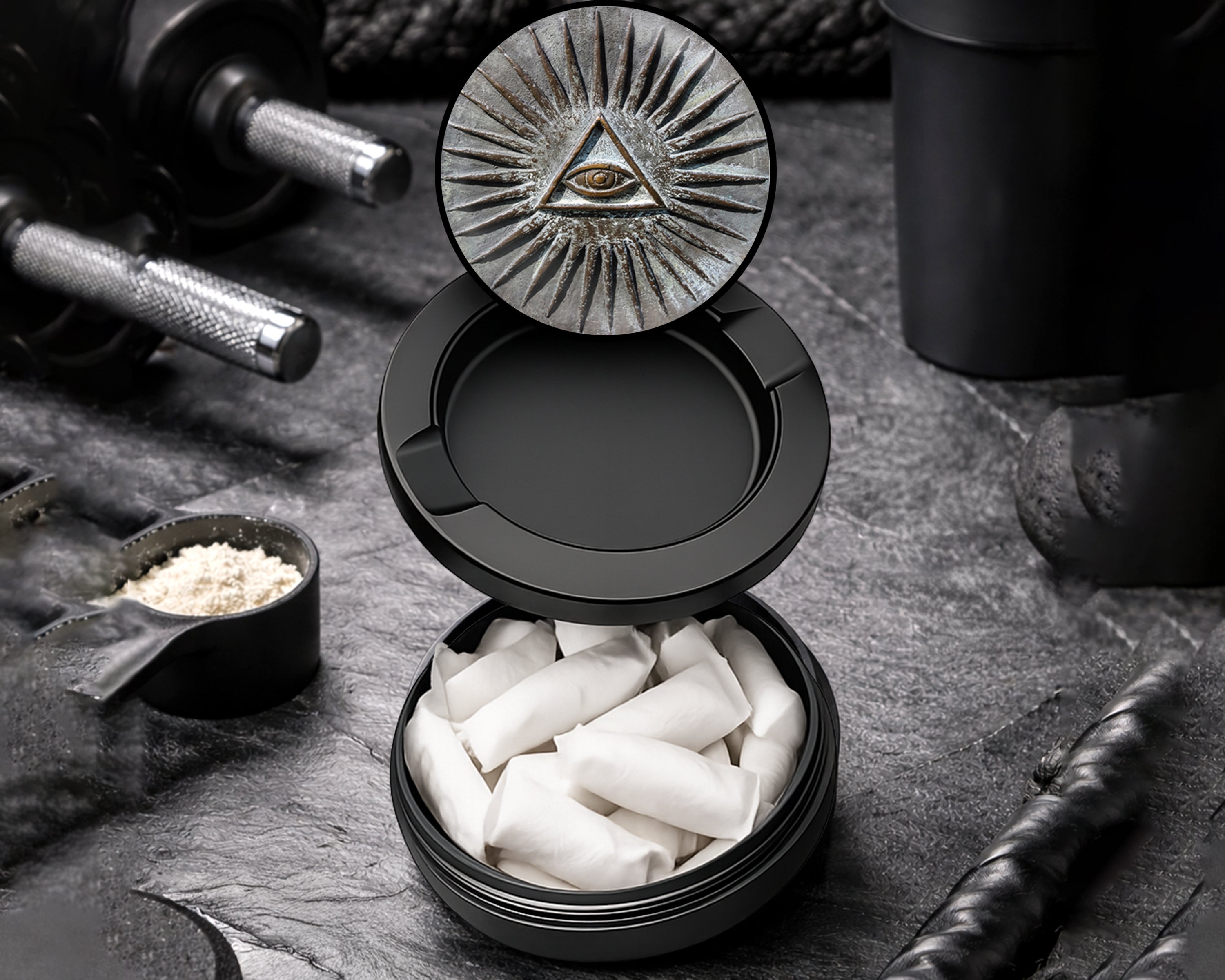 Snus Storage Case All Seeing Eye Black