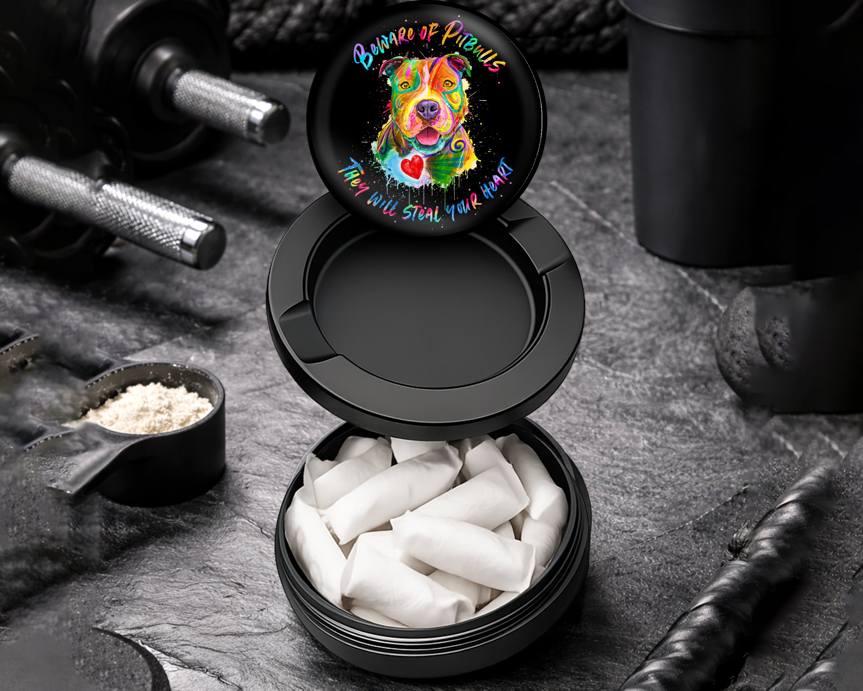Snus Storage Case Beware Of Pitbulls They Will Steal Your Heart Black