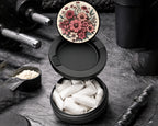 Snus Storage Case Vintage Flowers Black