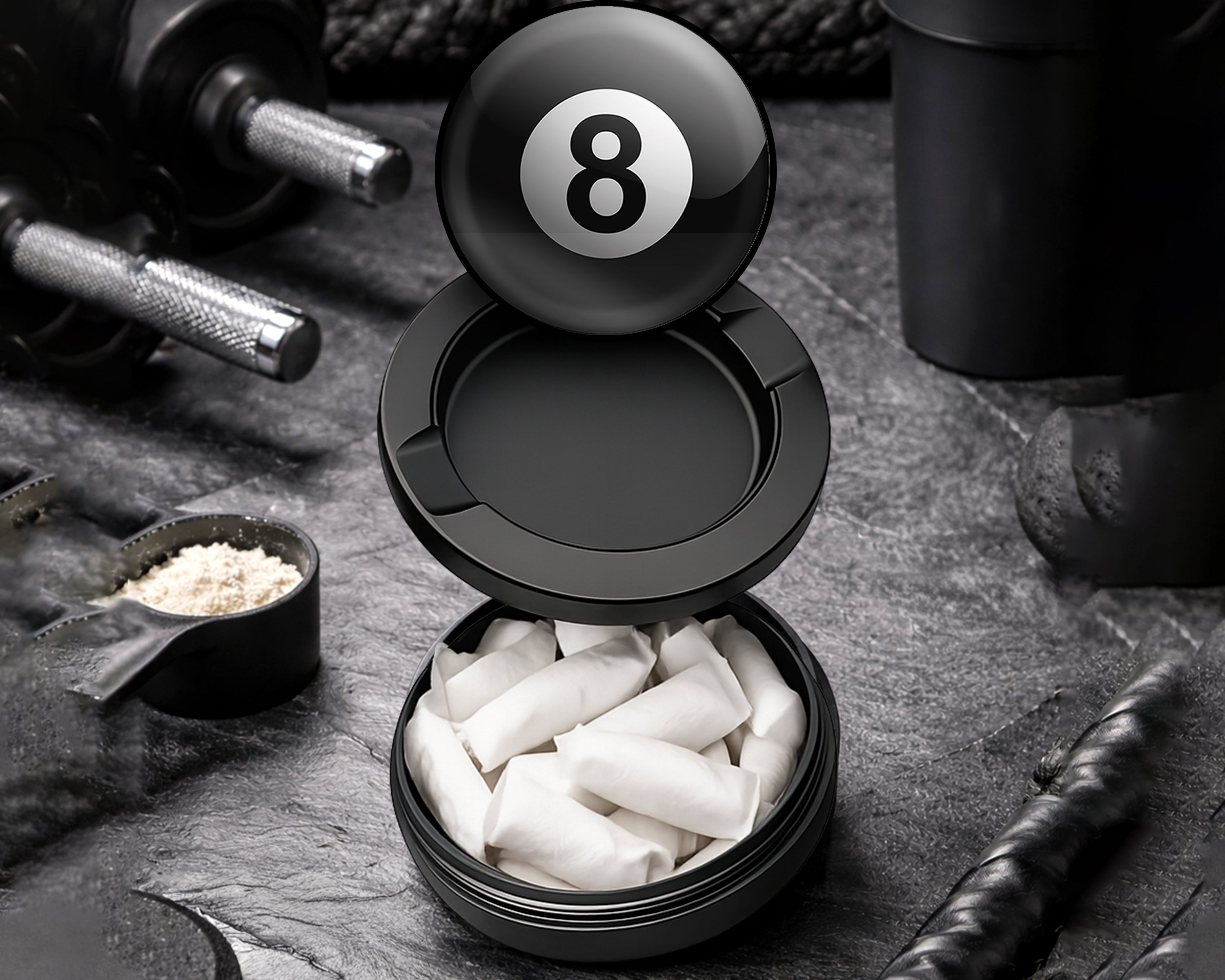 Snus Storage Case Magic 8 Ball Black
