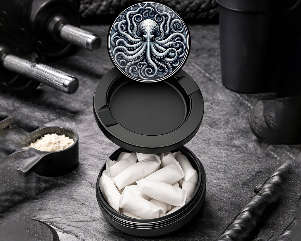 Snus Storage Case Kraken Octopus Black