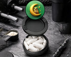 Snus Storage Case Owl Perched On A Golden Moon Black