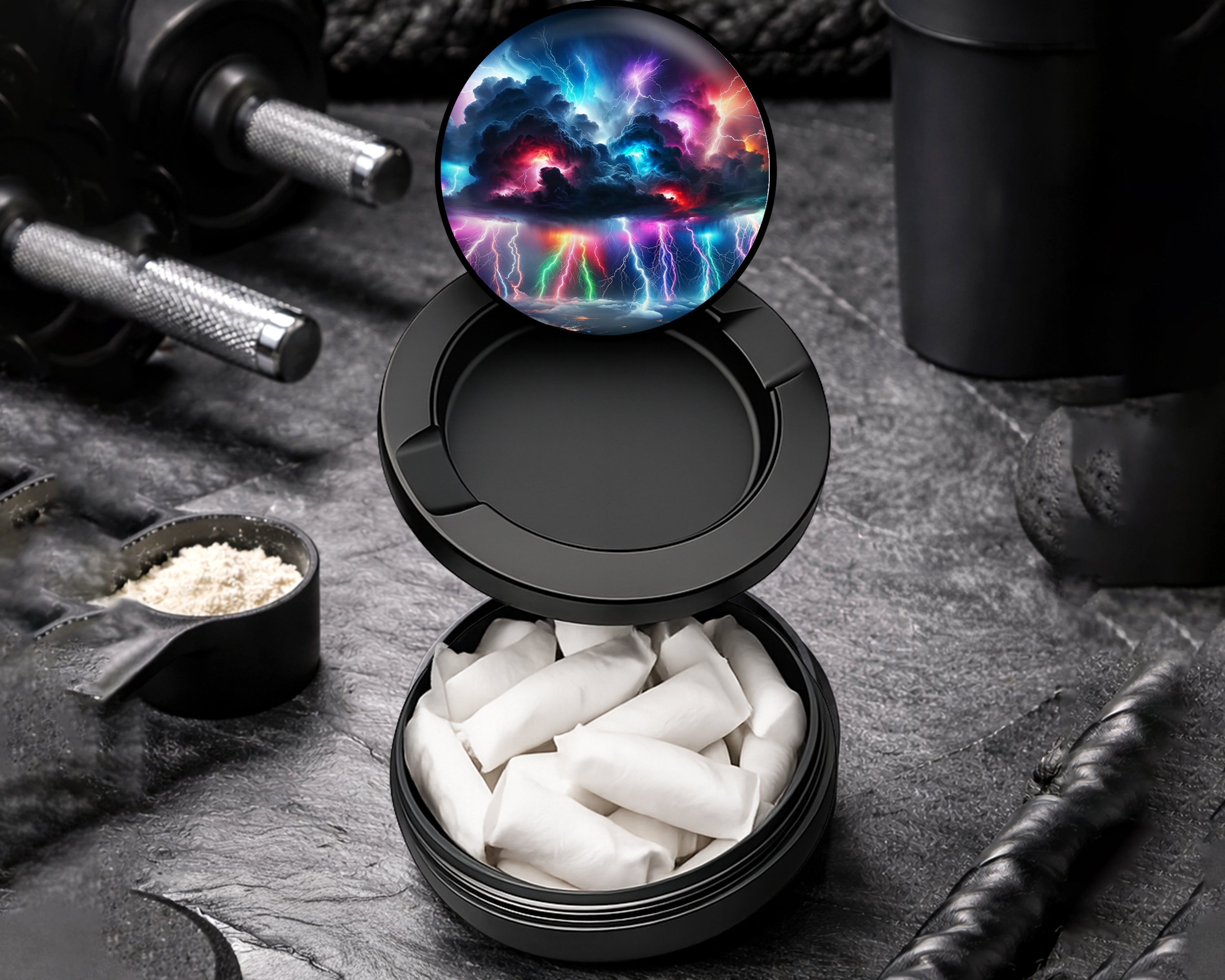 Snus Storage Case Thunderstorm Storm Catcher Black