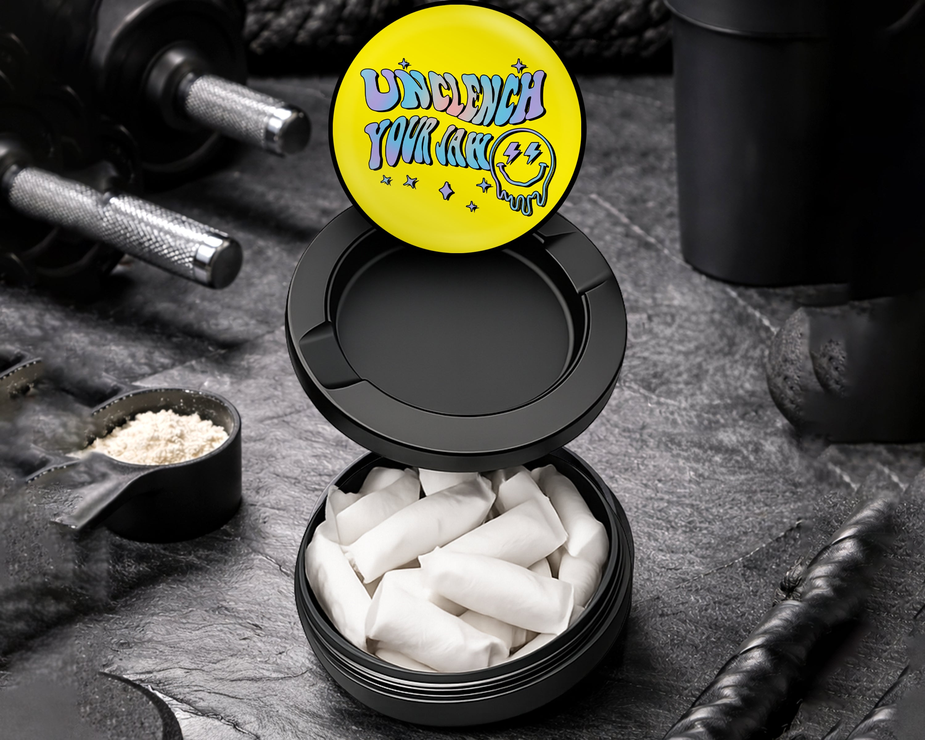 Snus Storage Case Unclench Your Jaw Black