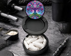 Snus Storage Case Psychedelic Yggdrasil, Old Norse Tree Of Life Black