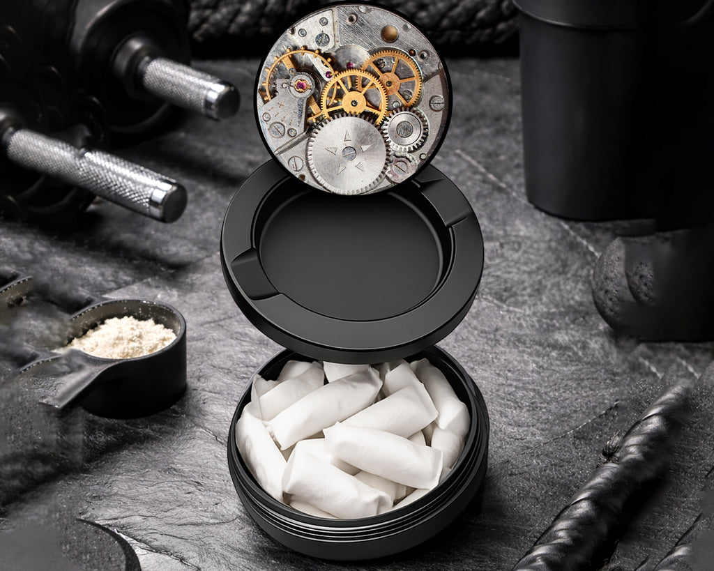 Snus Storage Case Steampunk Clockwork Black
