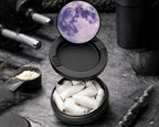 Snus Storage Case Purple Full Moon Aesthetic Celestial Art Black