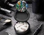 Snus Storage Case Skeleton Grinder Van Gogh Style Black