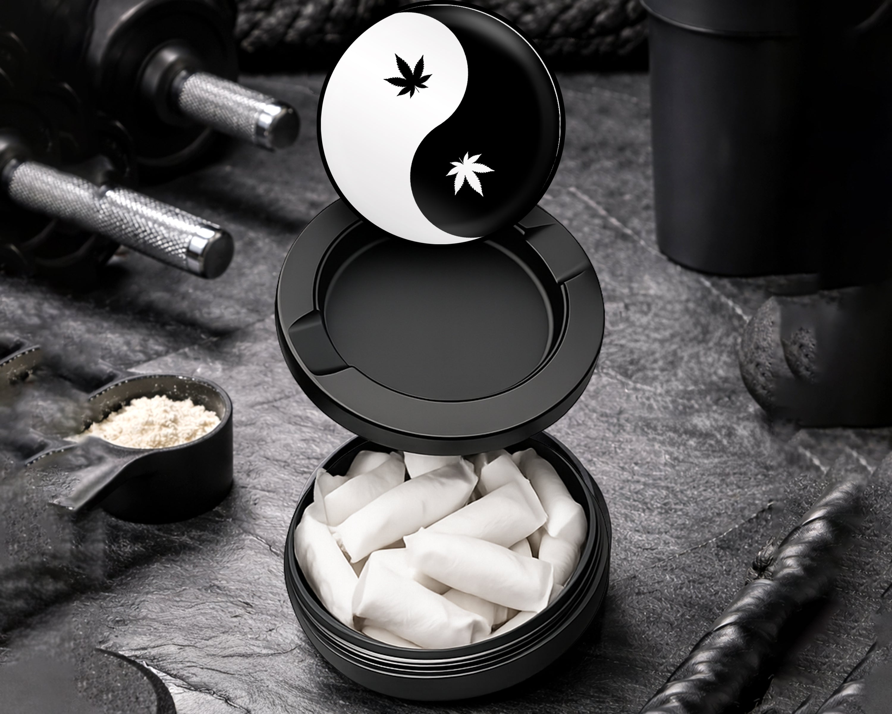 Snus Storage Case Yin Yang  Black
