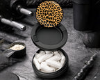 Snus Storage Case Leopard Print Black