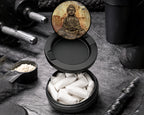 Snus Storage Case Buddha Pattina Buddhist Statue Black