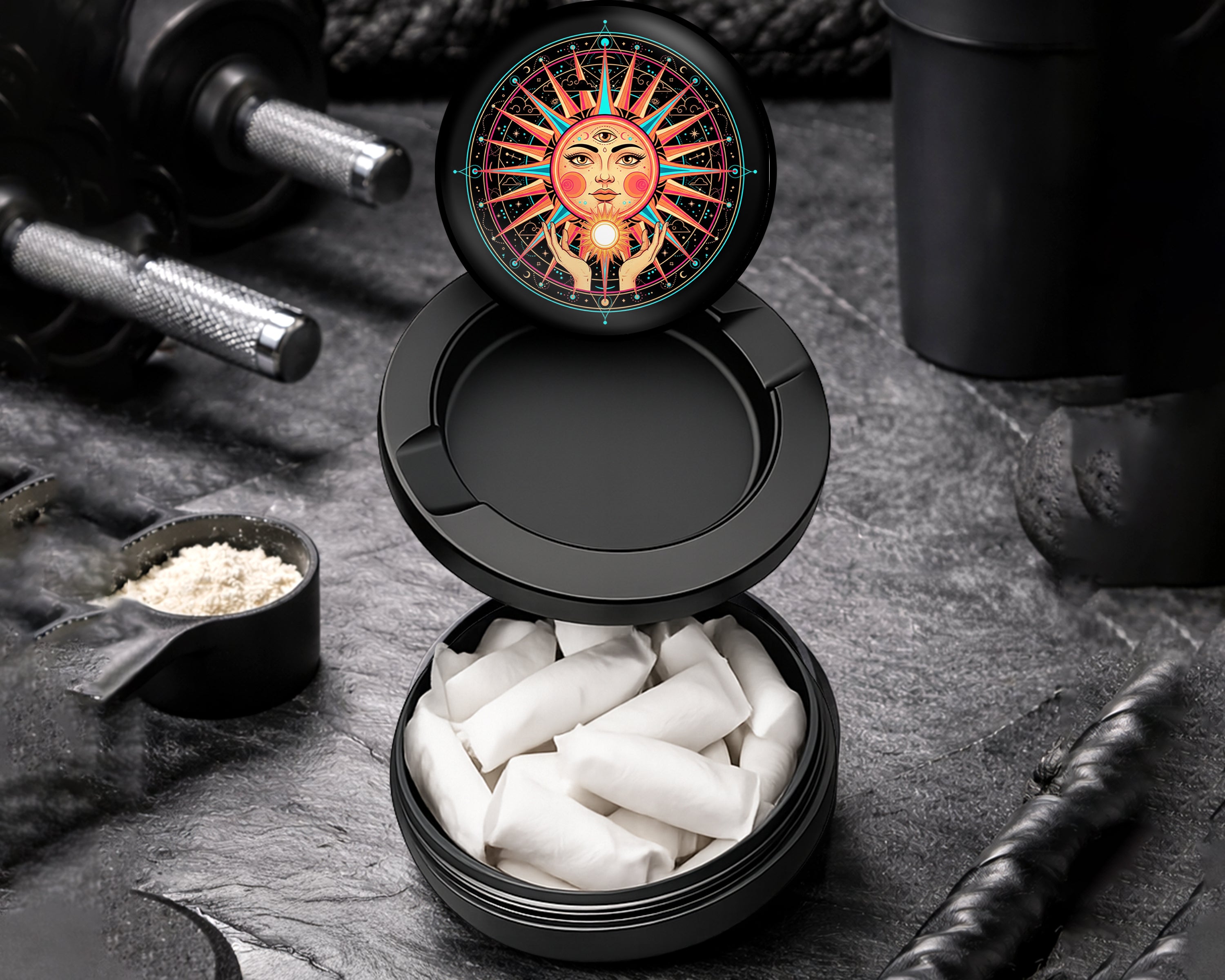Snus Storage Case Third Eye Solar Goddess Black
