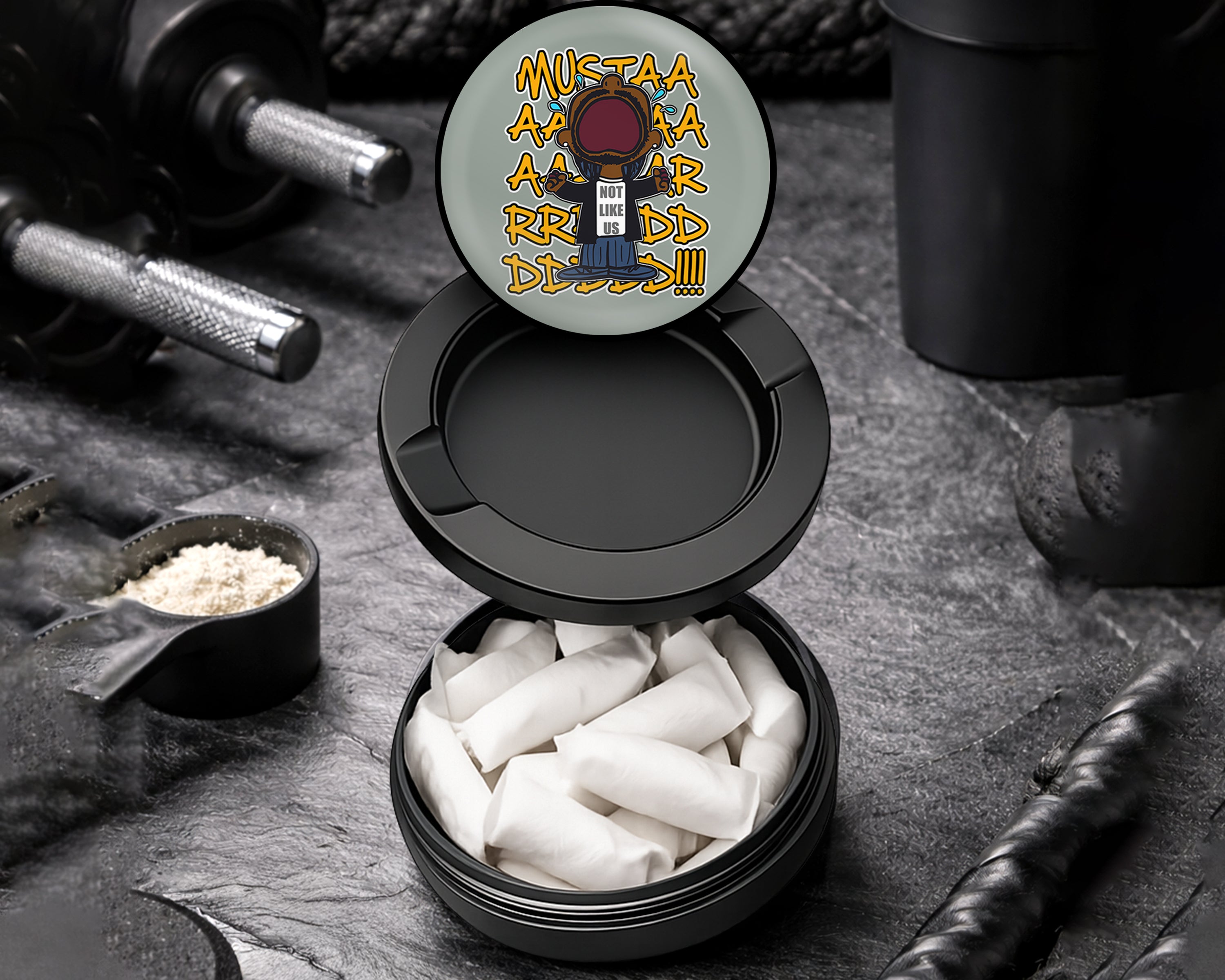 Snus Storage Case Mustard! Kdot Meme Black