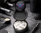 Snus Storage Case Cyberpunk Winged Circuit Emblem Black