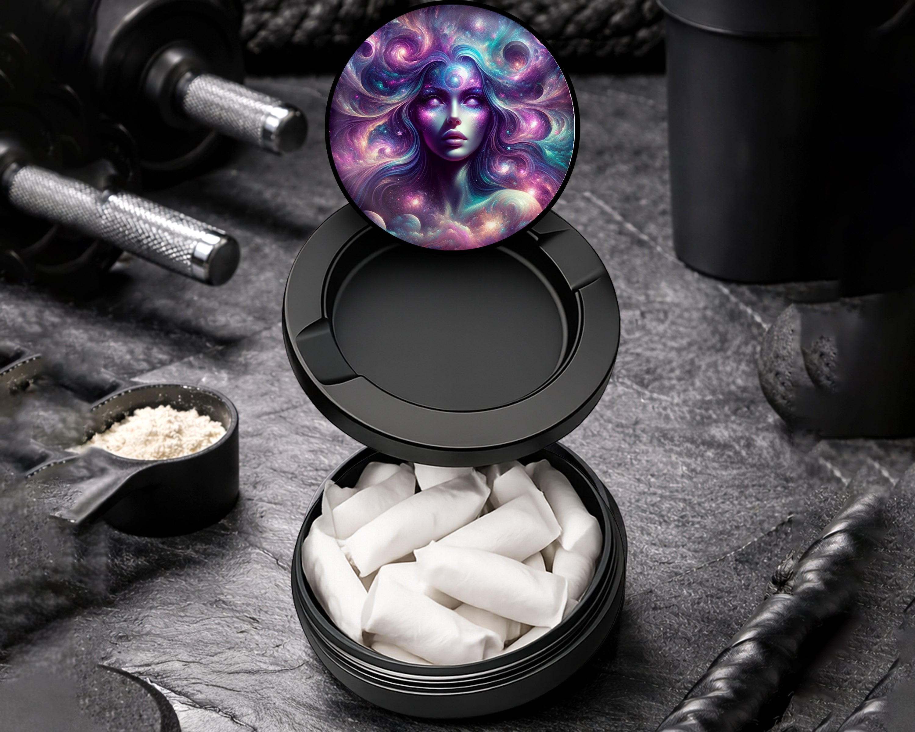 Snus Storage Case Cosmic Witchy Woman  Black