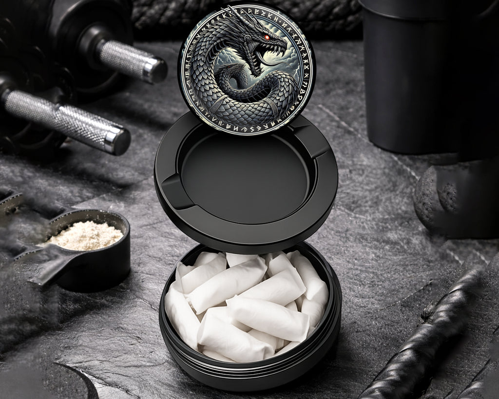 Snus Storage Case World Serpent Jormungandr Black