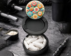 Snus Storage Case Happy Flower Power Black
