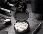 Snus Storage Case Rose Gift For Her Black