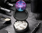 Snus Storage Case Cyberpunk Neon City Sci-Fi Skyline Art Black