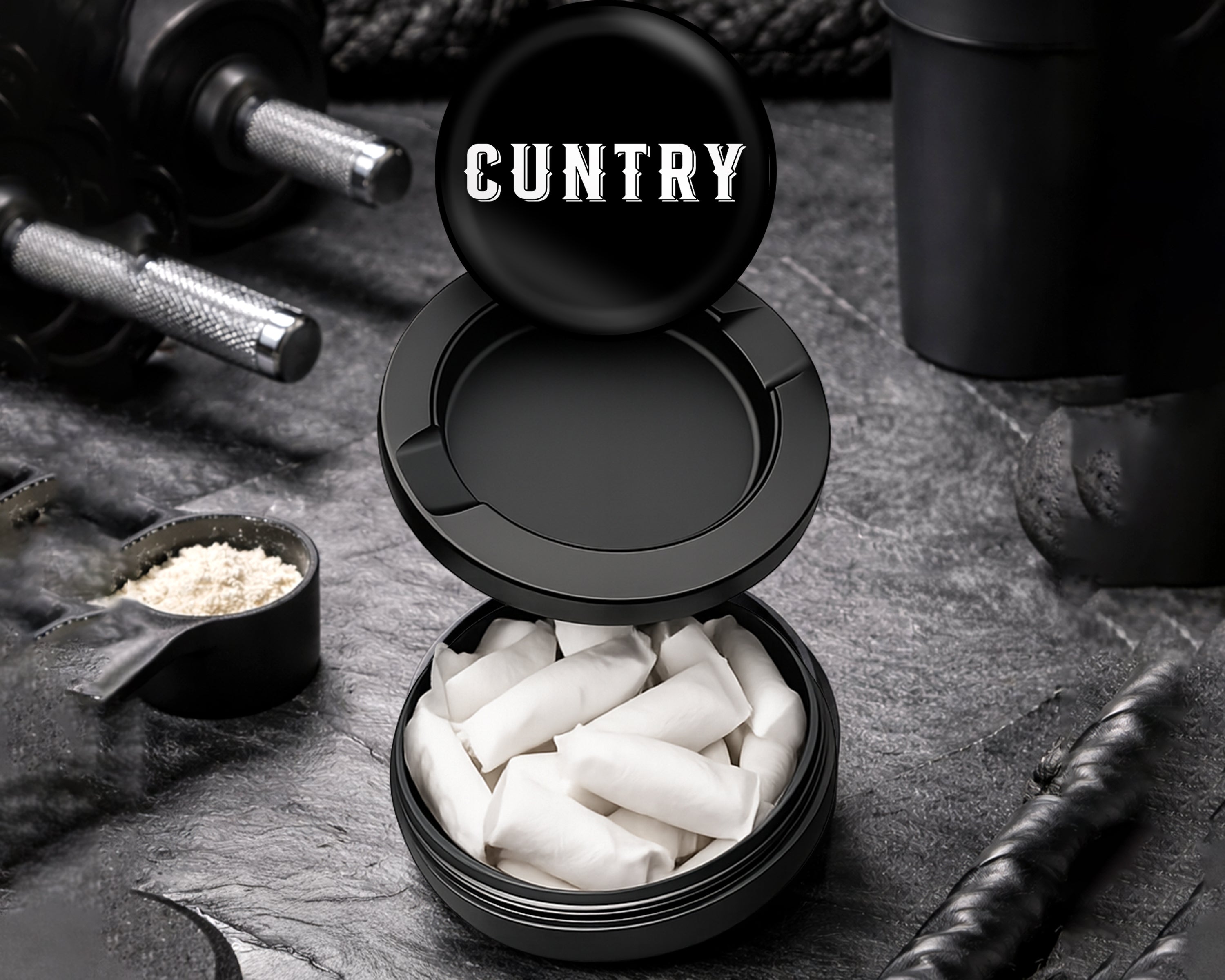 Snus Storage Case Cuntry Been Country Black