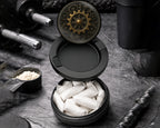 Snus Storage Case Steampunk Gear Clockwork Circle Art Black