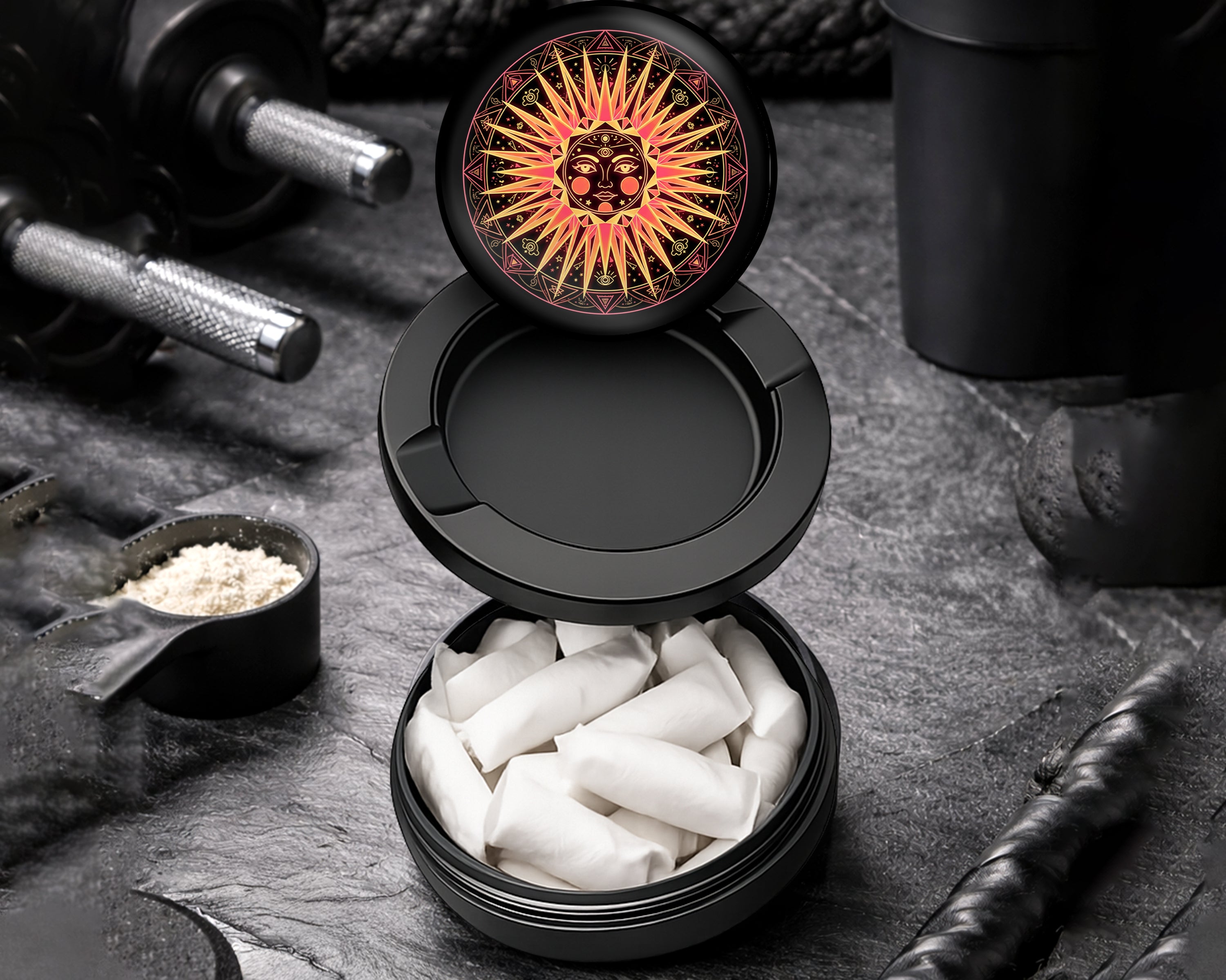 Snus Storage Case Celestial Third Eye Sun Black