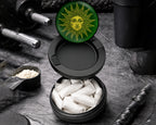 Snus Storage Case Golden Intricate Sun Black
