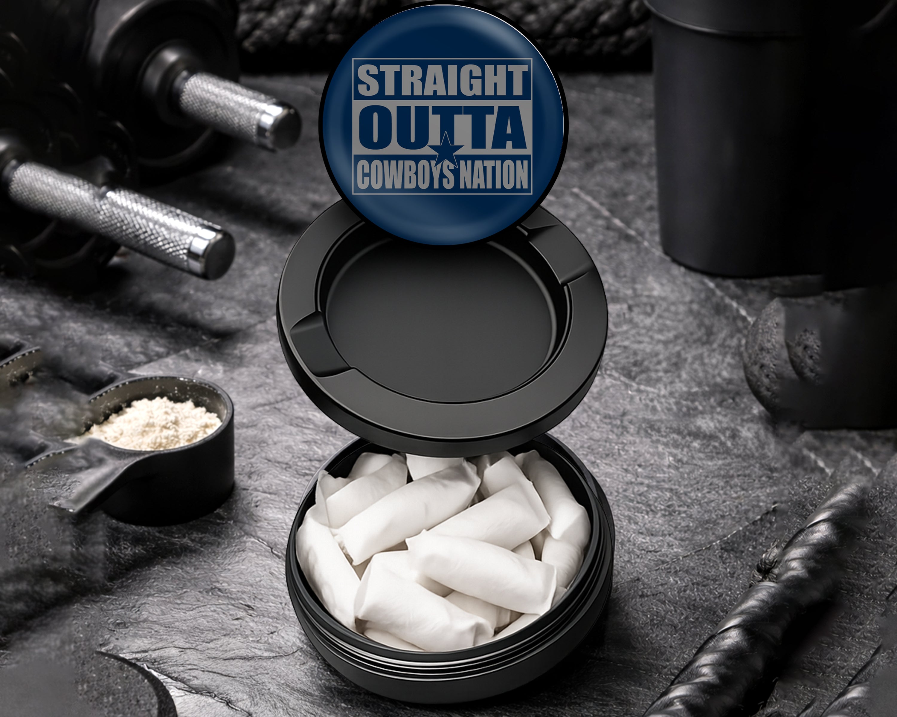 Snus Storage Case Straight Outta Cowboys Nation Black