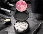 Snus Storage Case Soft Pink Moon Boho Celestial Vibes Black