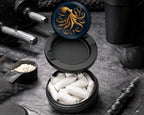 Snus Storage Case Vintage Golden Octopus Black