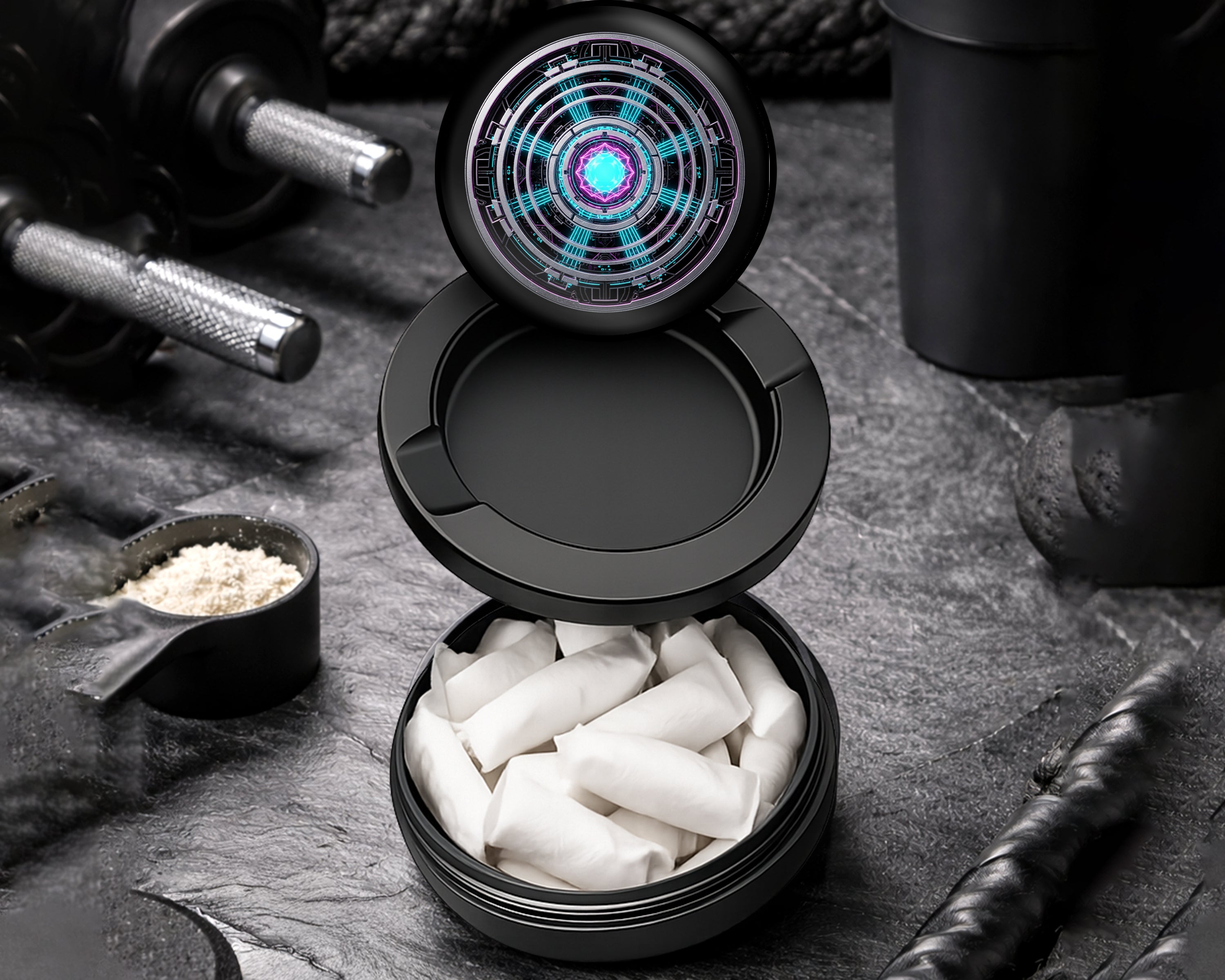 Snus Storage Case Mushroom Cottage Goblincore Black