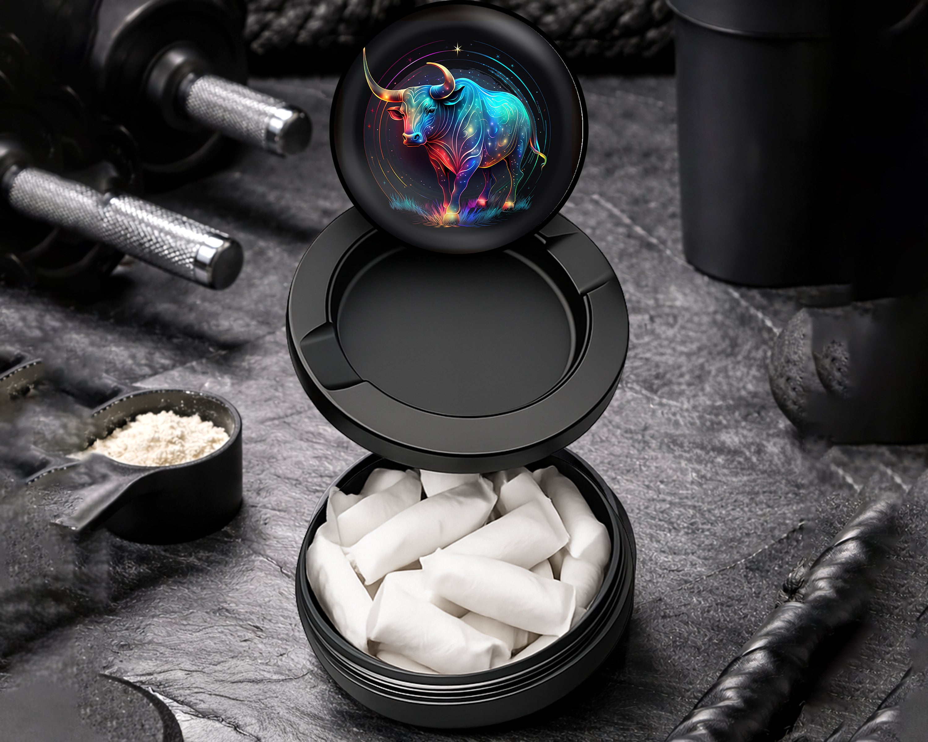 Snus Storage Case Taurus Zodiac Astrology Black