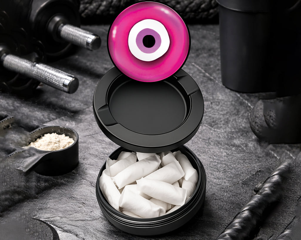 Snus Storage Case Pink Evil Eye Nazar Amulet Black