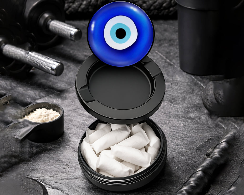 Snus Storage Case Evil Eye Nazar Azul Black