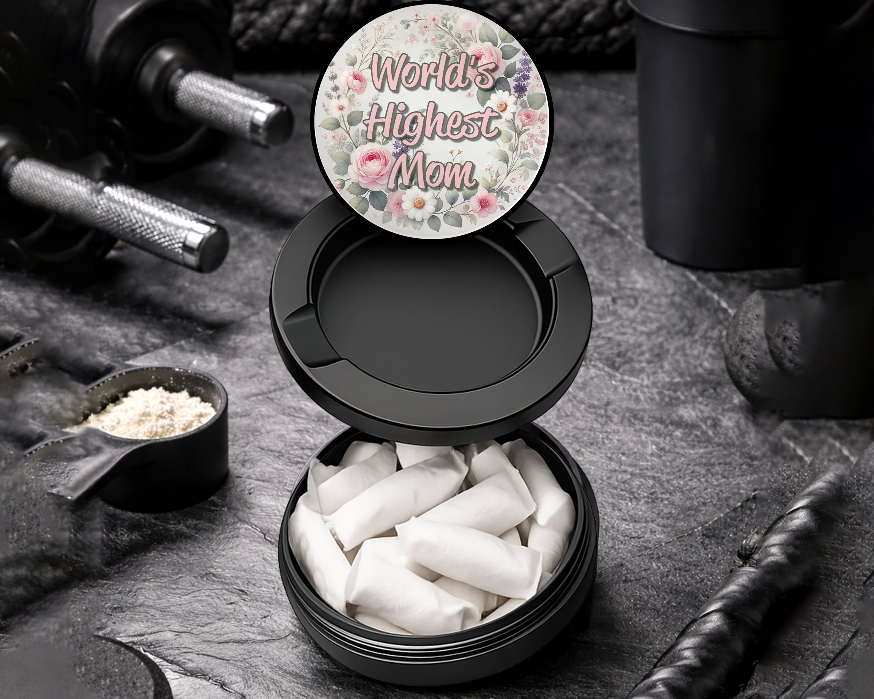 Snus Storage Case World's Greatest Mom Black