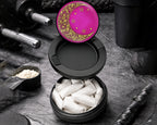 Snus Storage Case Girly Pink Crescent Moon and Stars Black