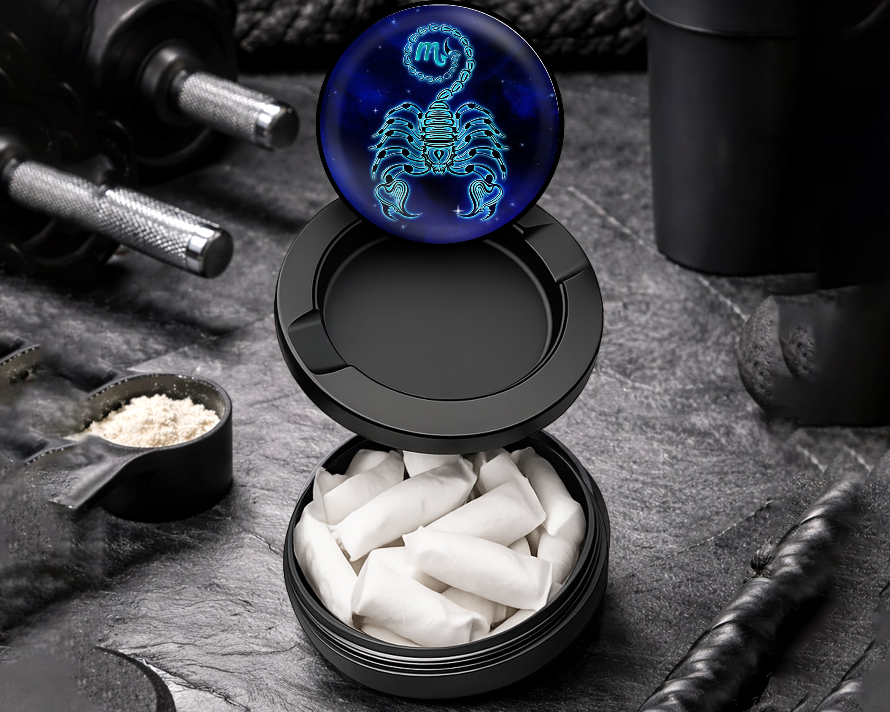Snus Storage Case Scorpio Zodiac Astrology Black