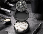 Snus Storage Case Viking Warrior Axe and Runes Black