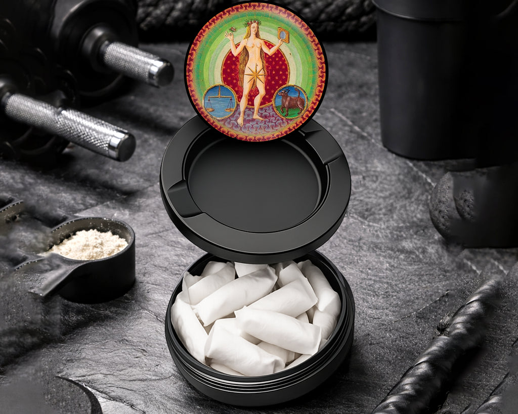 Snus Storage Case Medieval Venus Planetary Zodiac Black